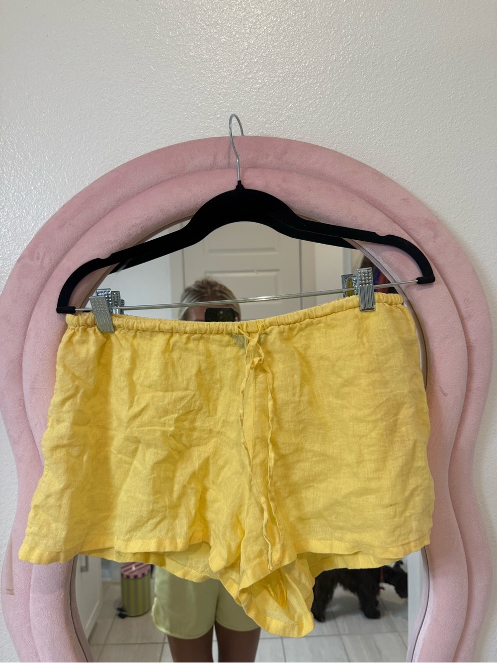 J. Crew Yellow Linen-Blend Drawstring Athletic Shorts